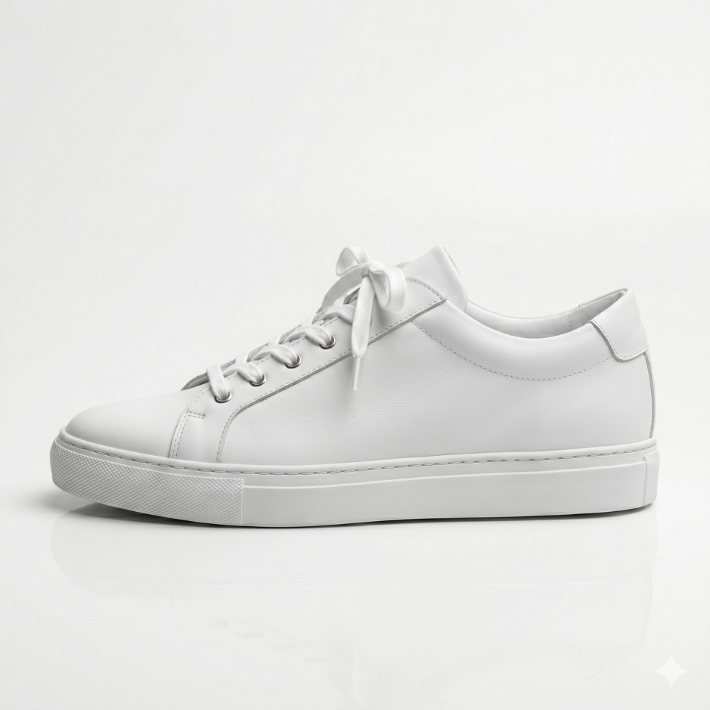 White Laurent Leather Sneakers