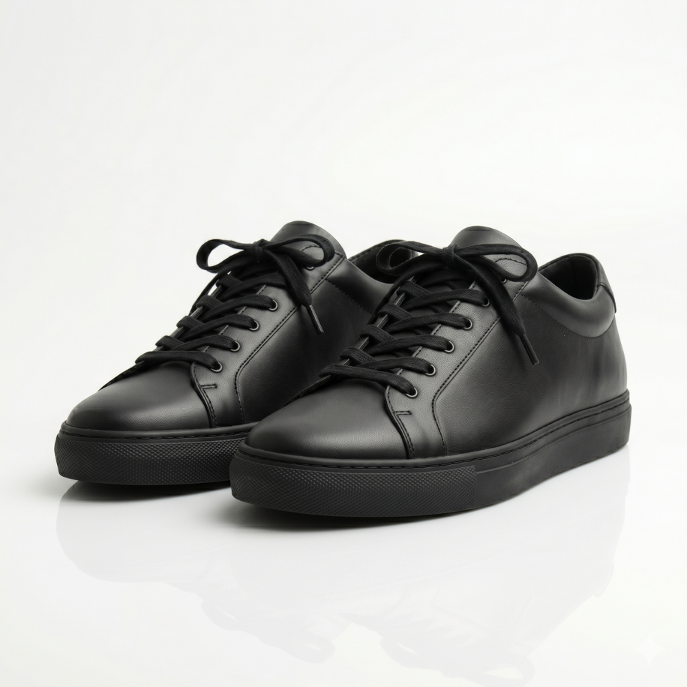 Black Laurent Leather Sneakers