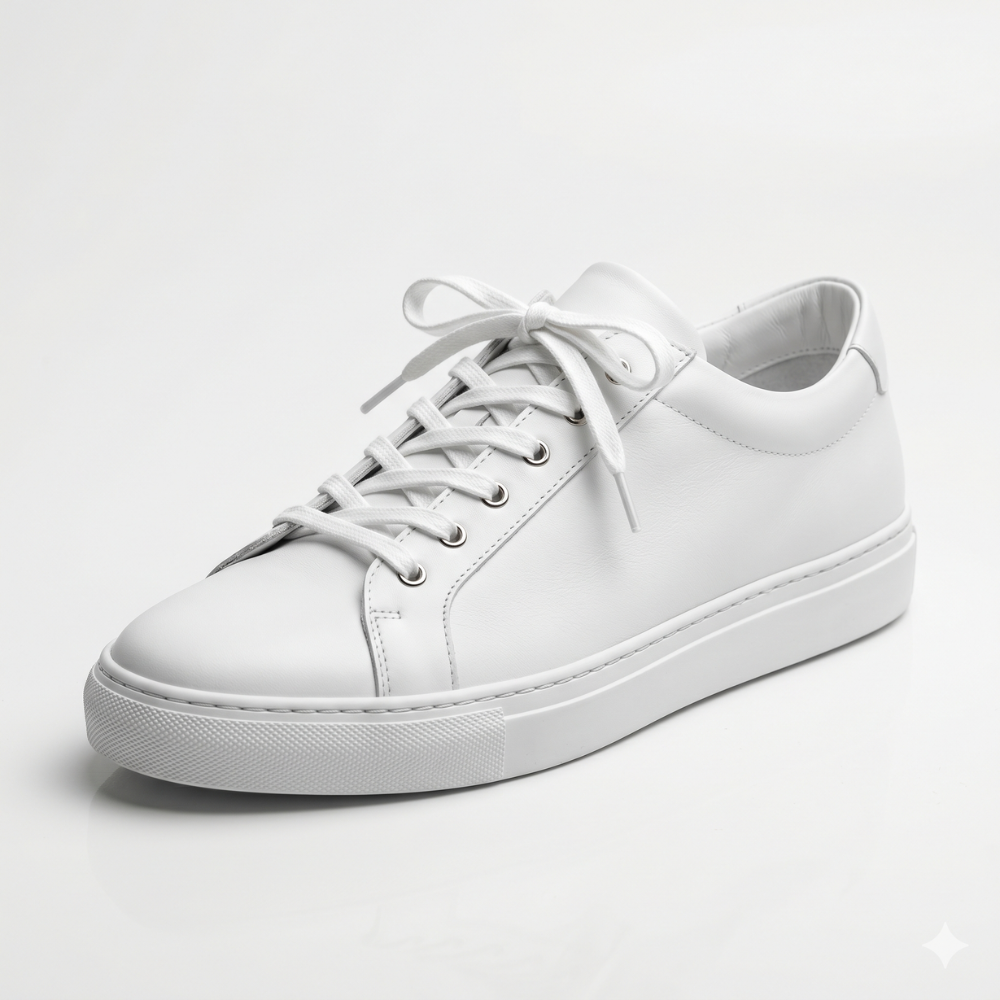 White Laurent Leather Sneakers