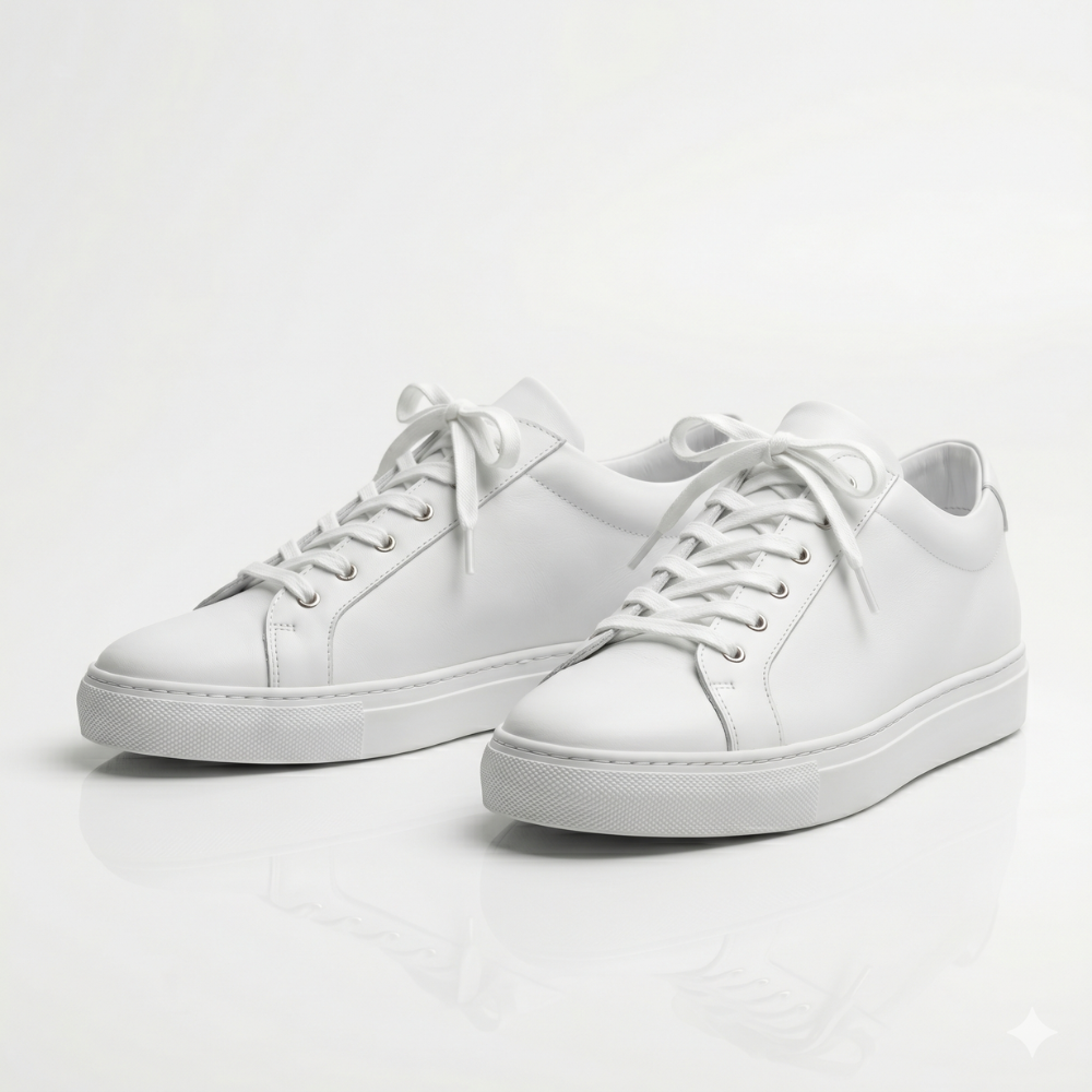 White Laurent Leather Sneakers