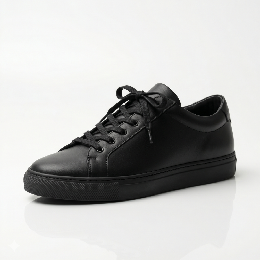 Black Laurent Leather Sneakers