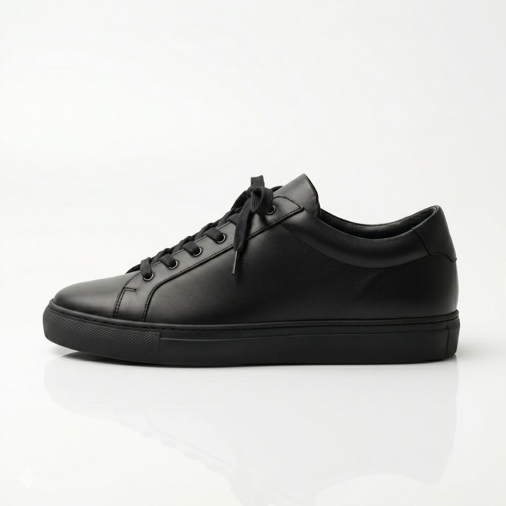 Black Laurent Leather Sneakers